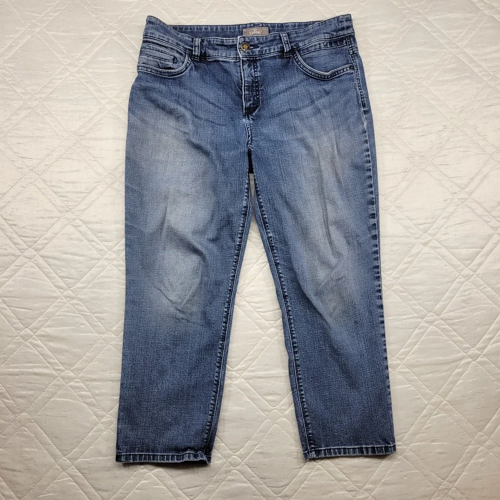 SO Slimming by chicos blue jeans size 1.5 waist 34
